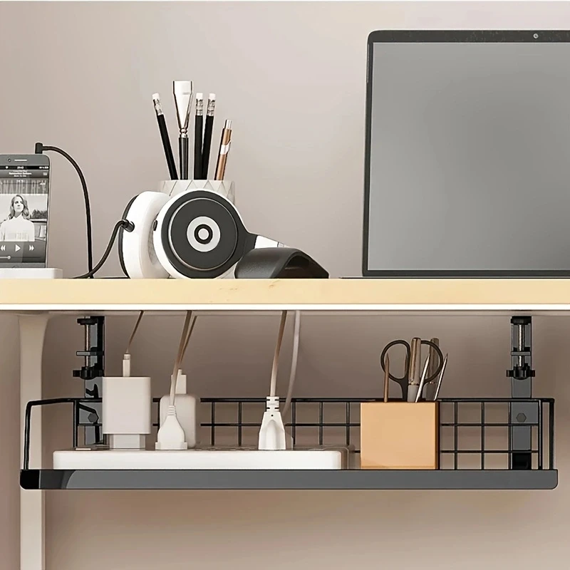 Cable Tray Under Desk - Vassoio Portacavi Sotto Scrivania Senza Foratura,