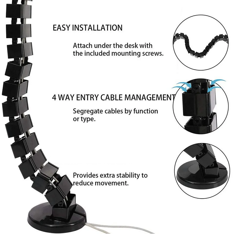 Manicotto per cavo per colonna - Cable Tray Under Desk recensione e prezzo